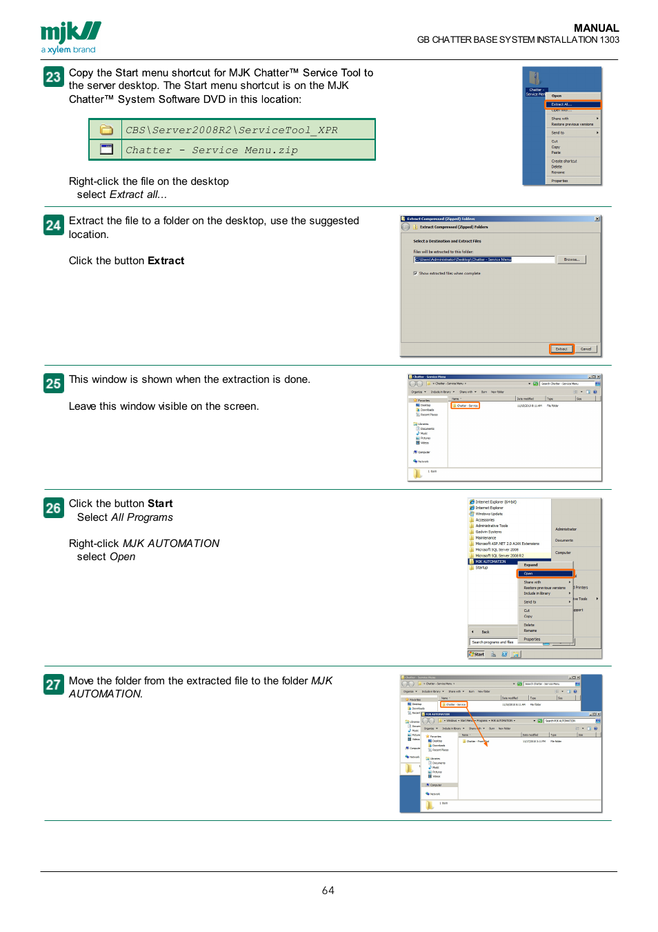 Xylem CHATTER Base System install guide User Manual | Page 64 / 79