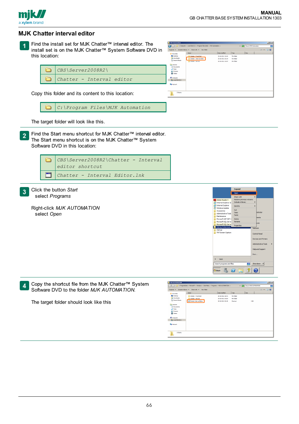 Mjk chatter interval editor | Xylem CHATTER Base System install guide User Manual | Page 66 / 79