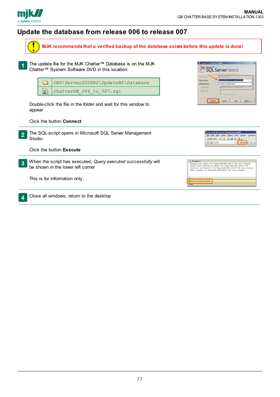 This guide | Xylem CHATTER Base System install guide User Manual | Page 77 / 79