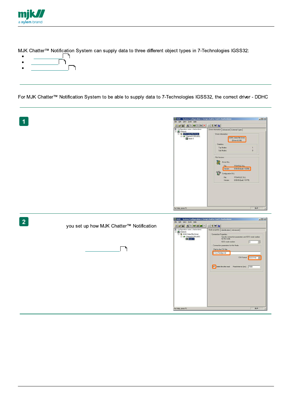Creation of objects in igss 8, Three different object types, Igss32 release 8 ddhc data file driver | Xylem CHATTER Notification System configuration guide User Manual | Page 59 / 65