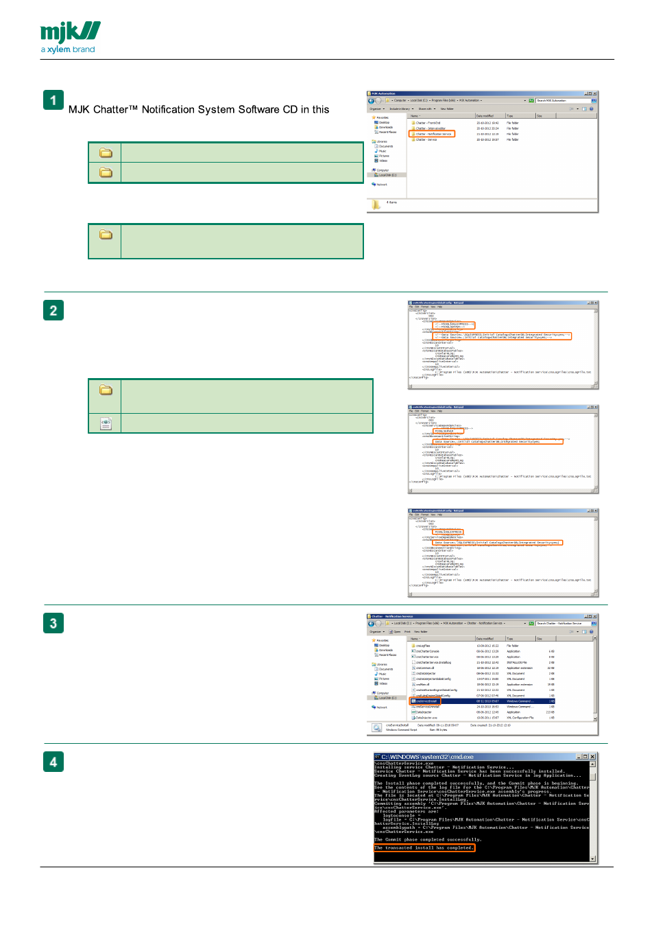 Installing the chatter notification engine | Xylem CHATTER Notification System install guide User Manual | Page 26 / 37