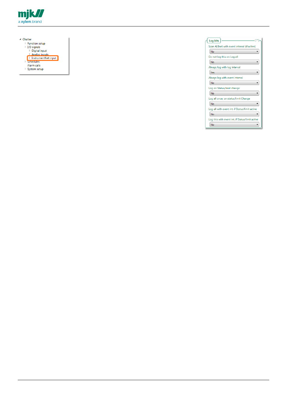 Advanced, Instrumentnet setup pane | Xylem CHATTER RTU and E-mail User Manual | Page 101 / 205