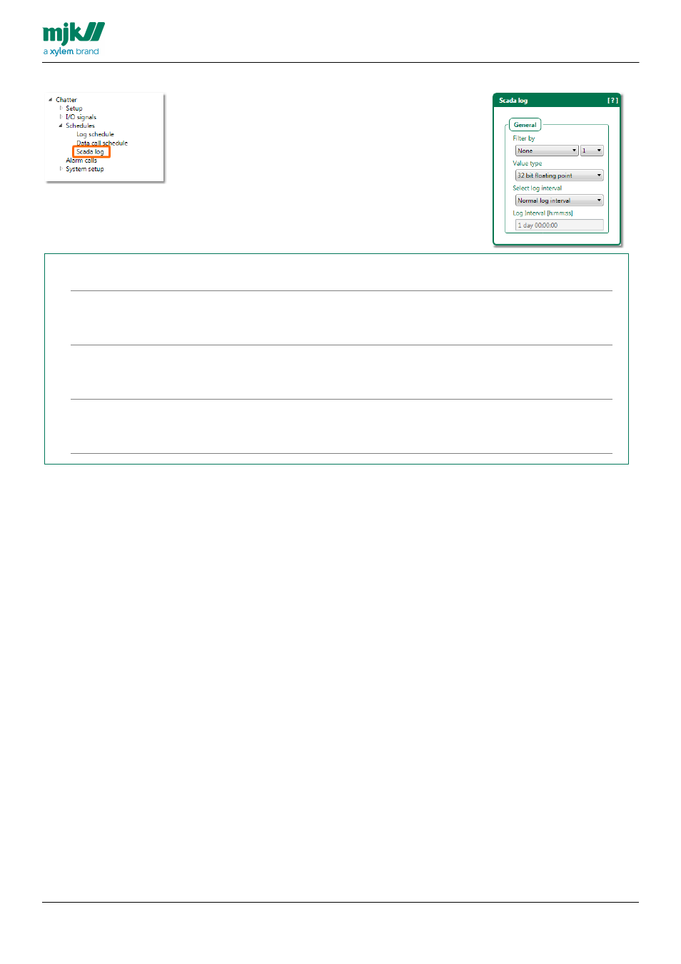 Scada log | Xylem CHATTER RTU and E-mail User Manual | Page 109 / 205