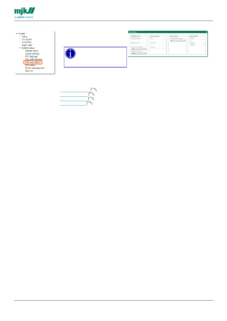 Communication | Xylem CHATTER RTU and E-mail User Manual | Page 117 / 205