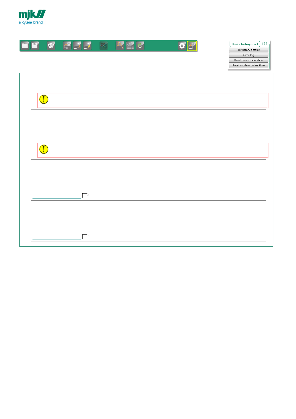 Device factory reset | Xylem CHATTER RTU and E-mail User Manual | Page 139 / 205