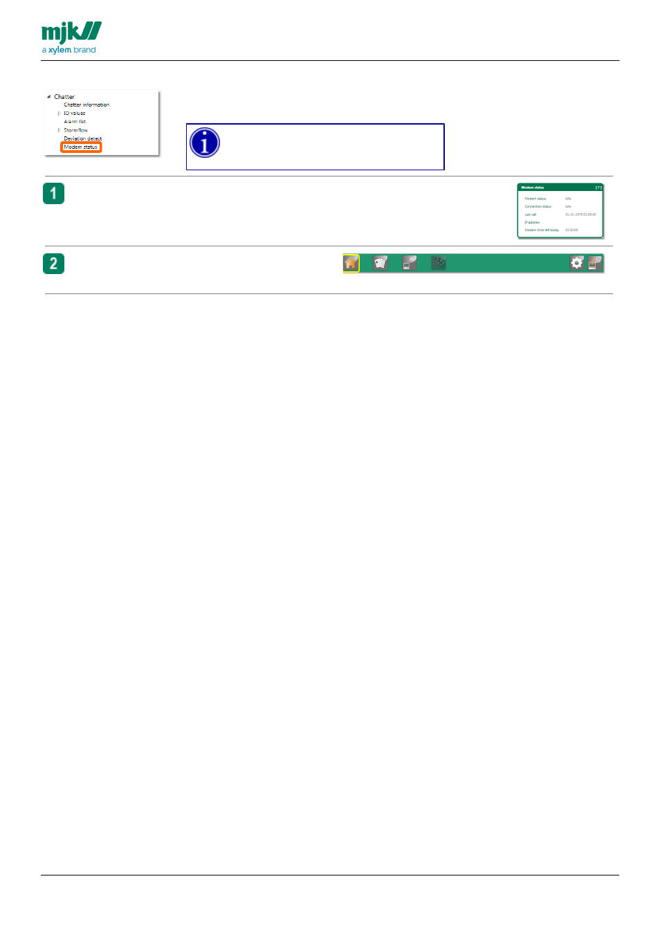 Modem status | Xylem CHATTER RTU and E-mail User Manual | Page 158 / 205