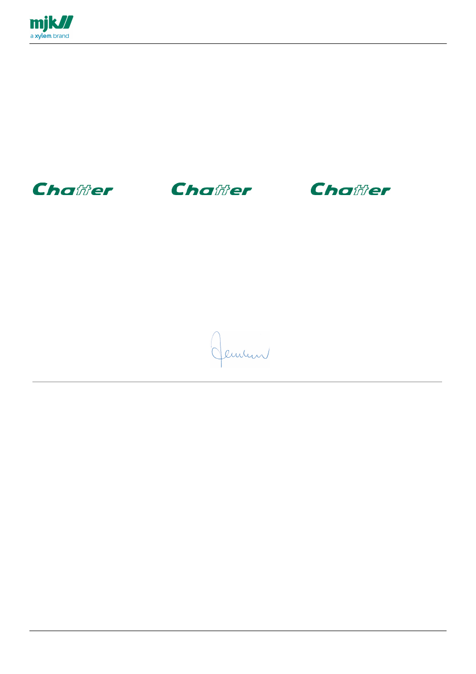 Letter of conformity | Xylem CHATTER RTU and E-mail User Manual | Page 201 / 205