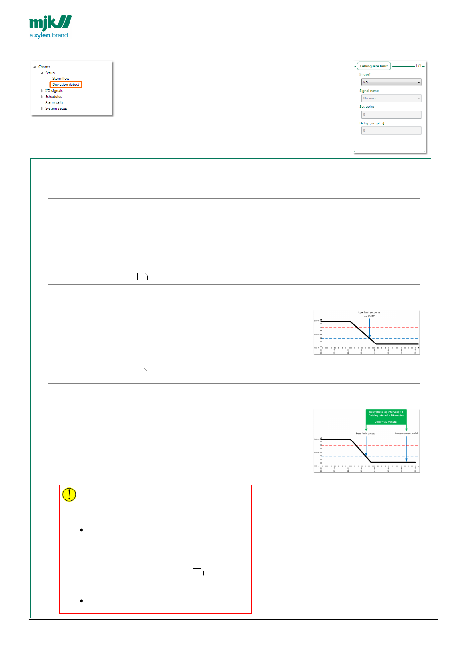 Falling rate limit | Xylem CHATTER RTU and E-mail User Manual | Page 73 / 205