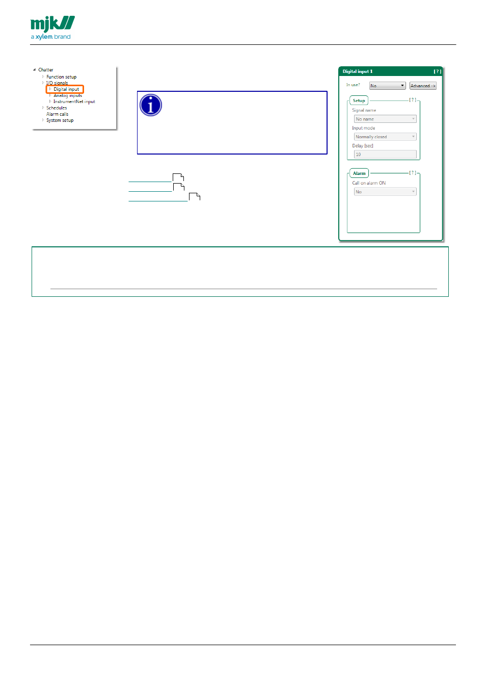 Digital inputs | Xylem CHATTER RTU and E-mail User Manual | Page 76 / 205
