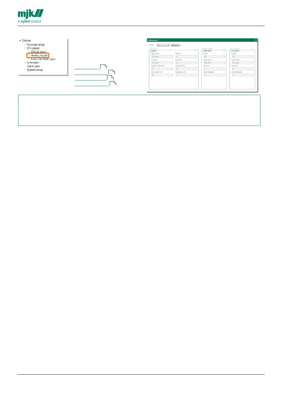 Analog inputs | Xylem CHATTER RTU and E-mail User Manual | Page 83 / 205