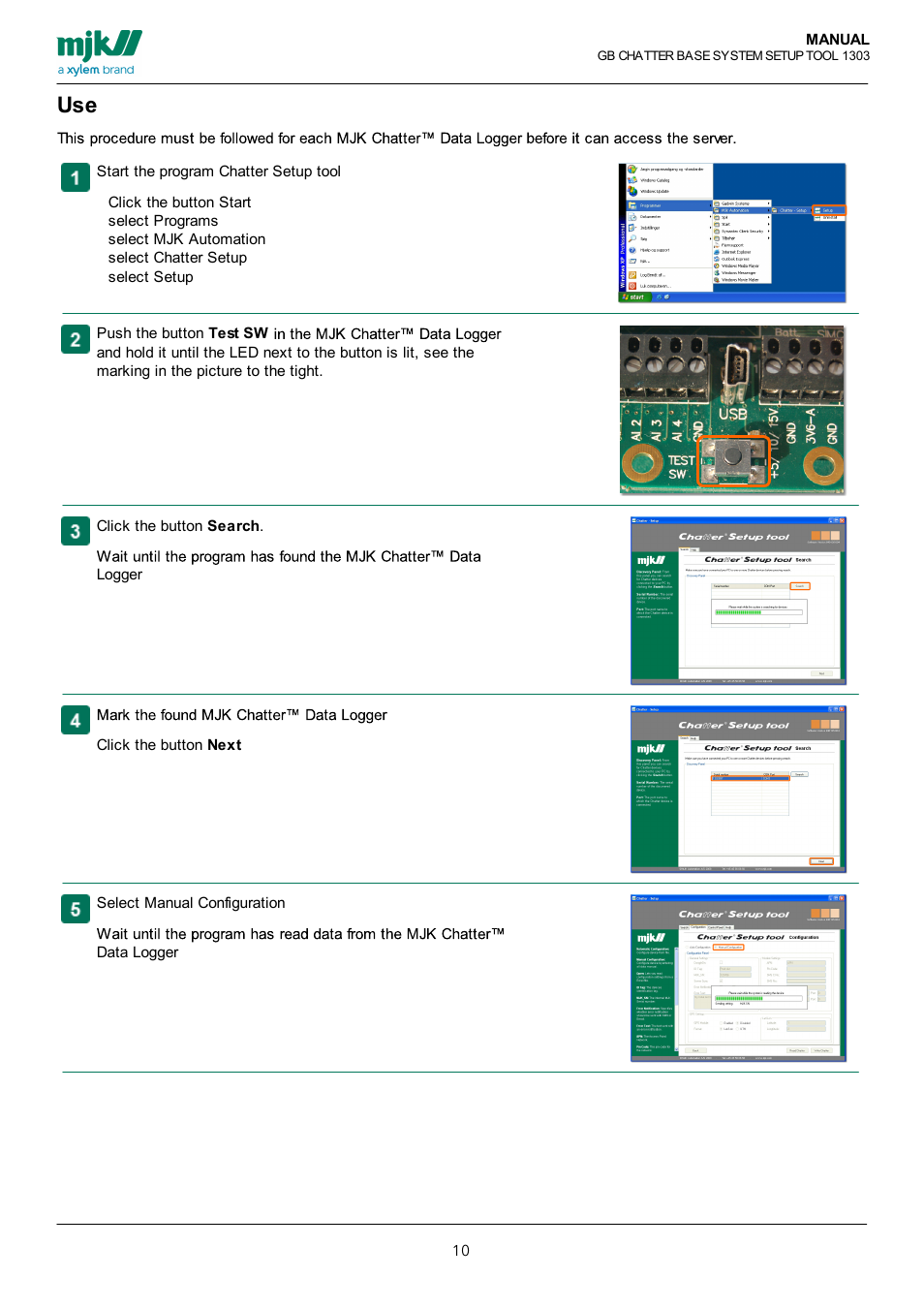 Xylem CHATTER Base System Setup Tool Users Guide User Manual | Page 10 / 19