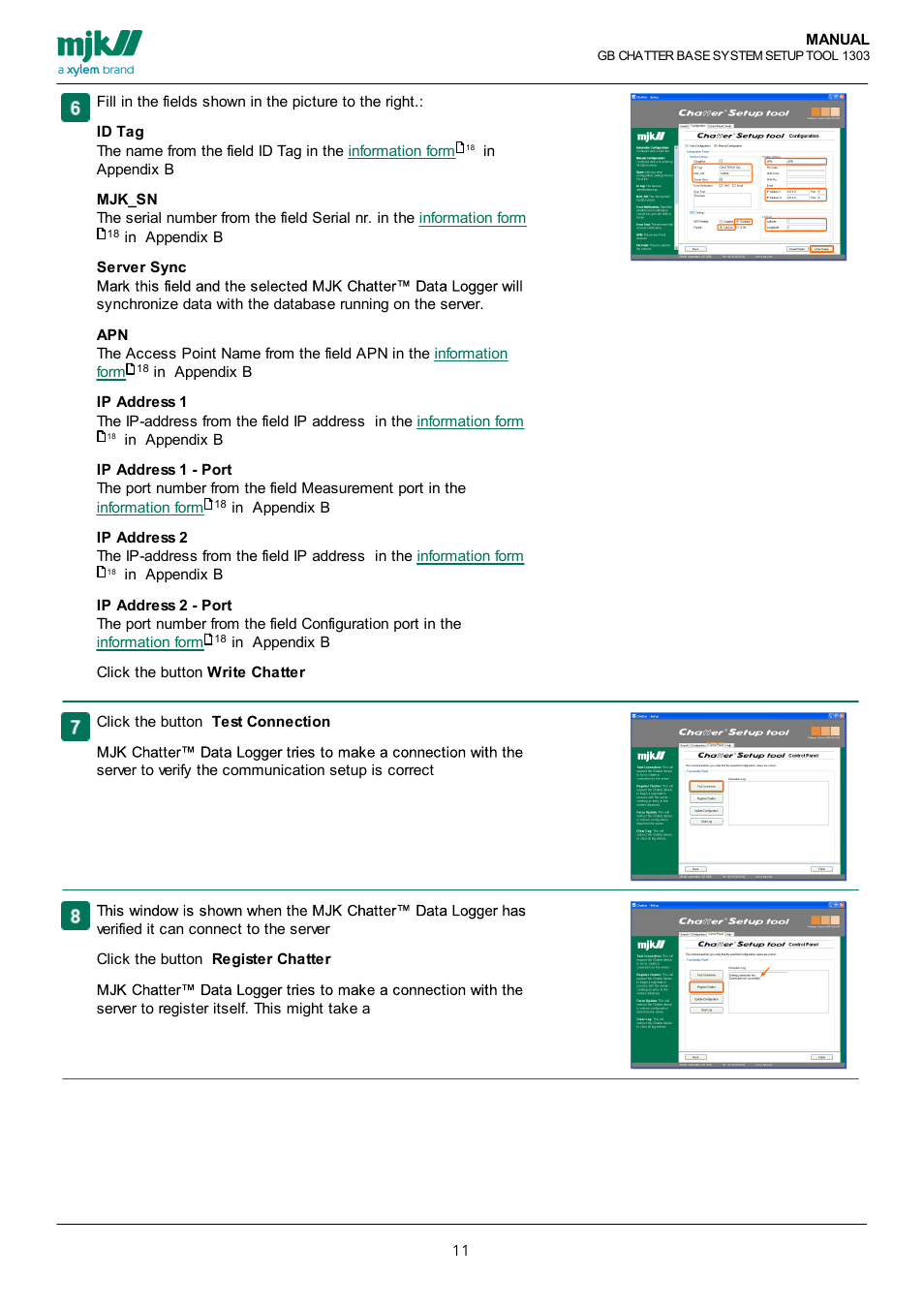 Xylem CHATTER Base System Setup Tool Users Guide User Manual | Page 11 / 19