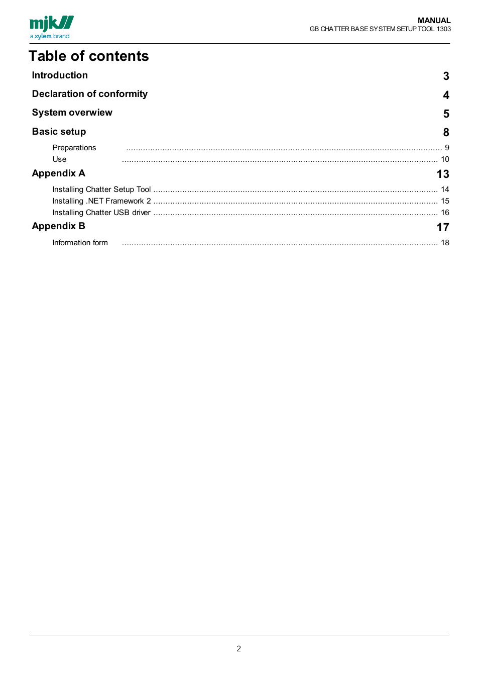 Xylem CHATTER Base System Setup Tool Users Guide User Manual | Page 2 / 19