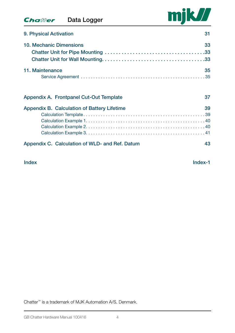 Data logger | Xylem CHATTER Hardware Manual User Manual | Page 4 / 50