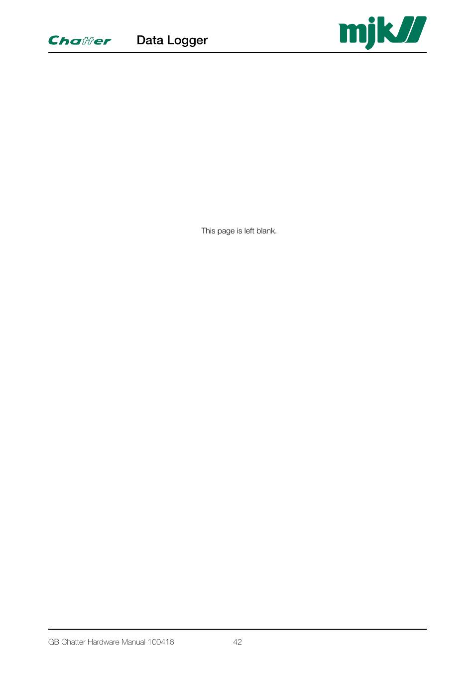 Data logger | Xylem CHATTER Hardware Manual User Manual | Page 42 / 50