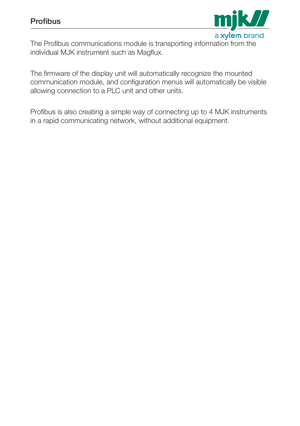 Xylem 205547 Profibus Communication Modules User Manual | Page 5 / 30