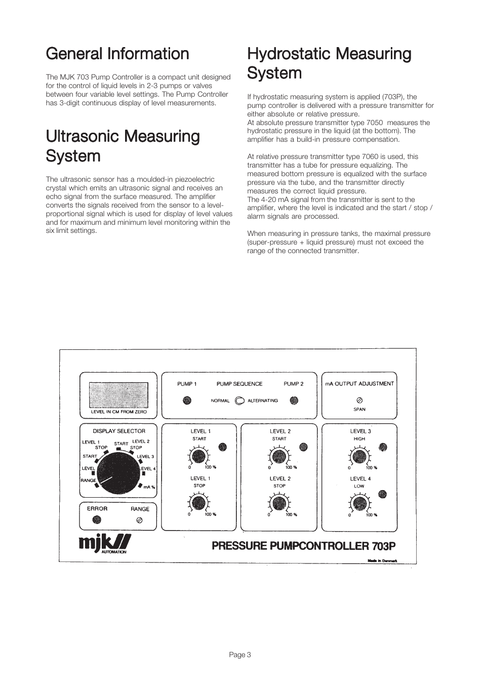 Xylem 703 PUMP CONTROLLER User Manual | Page 3 / 8