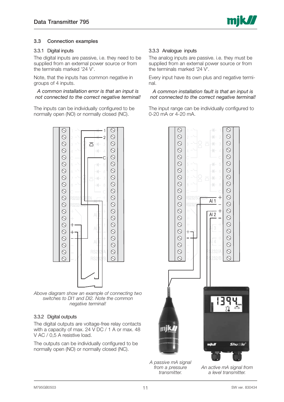 Xylem 795 MJK Data Transmitter User Manual | Page 11 / 54