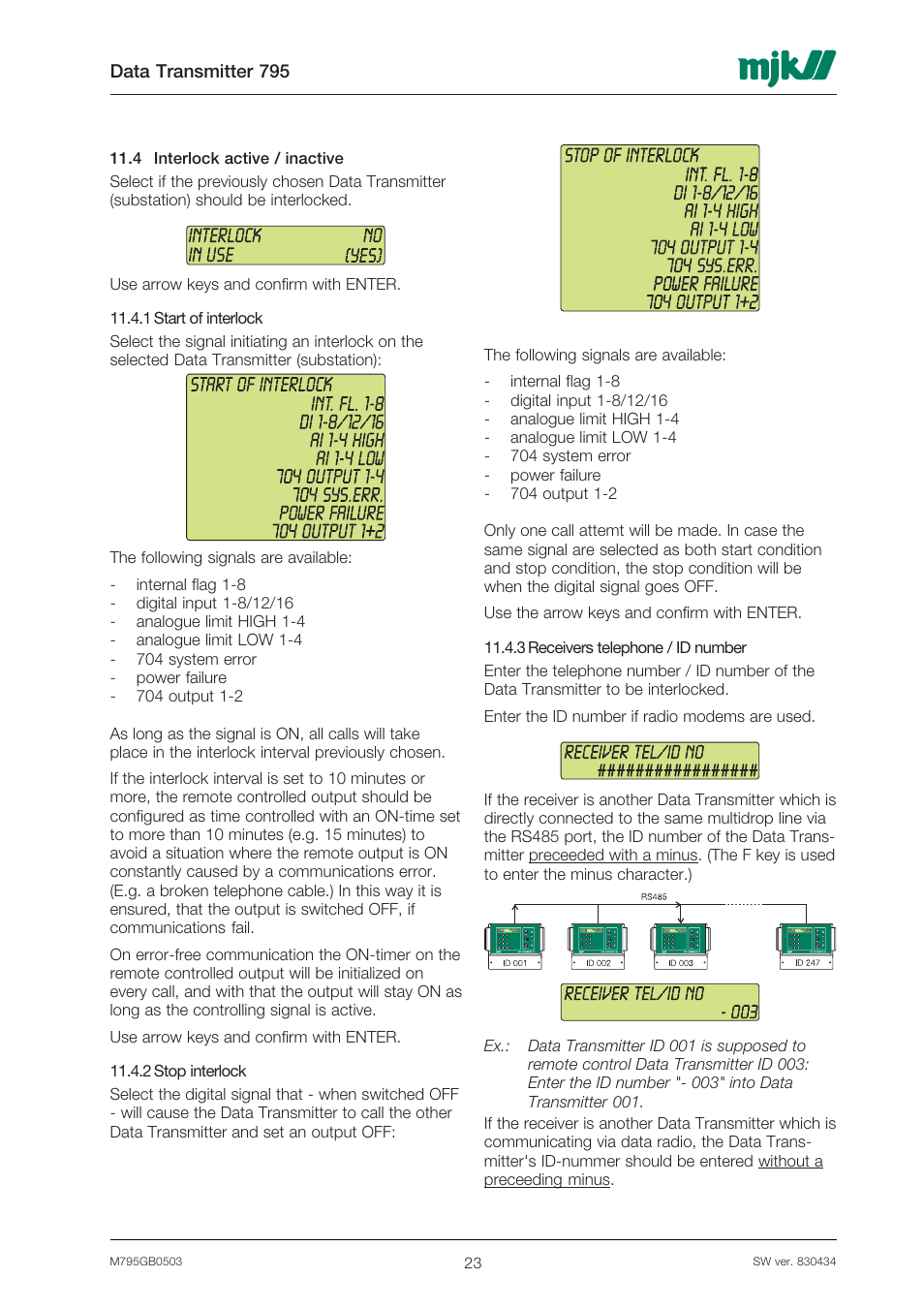 Xylem 795 MJK Data Transmitter User Manual | Page 23 / 54