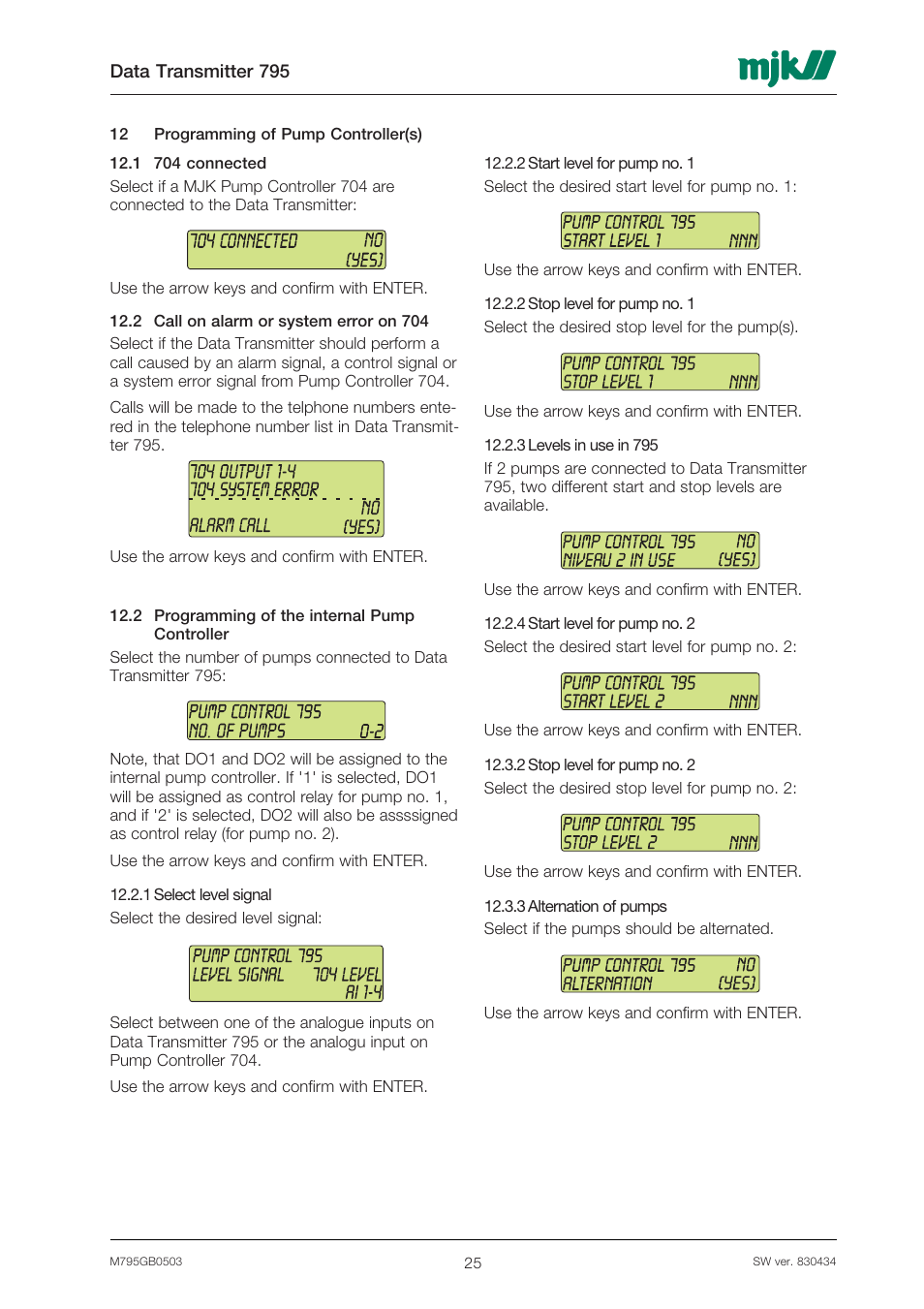 Xylem 795 MJK Data Transmitter User Manual | Page 25 / 54