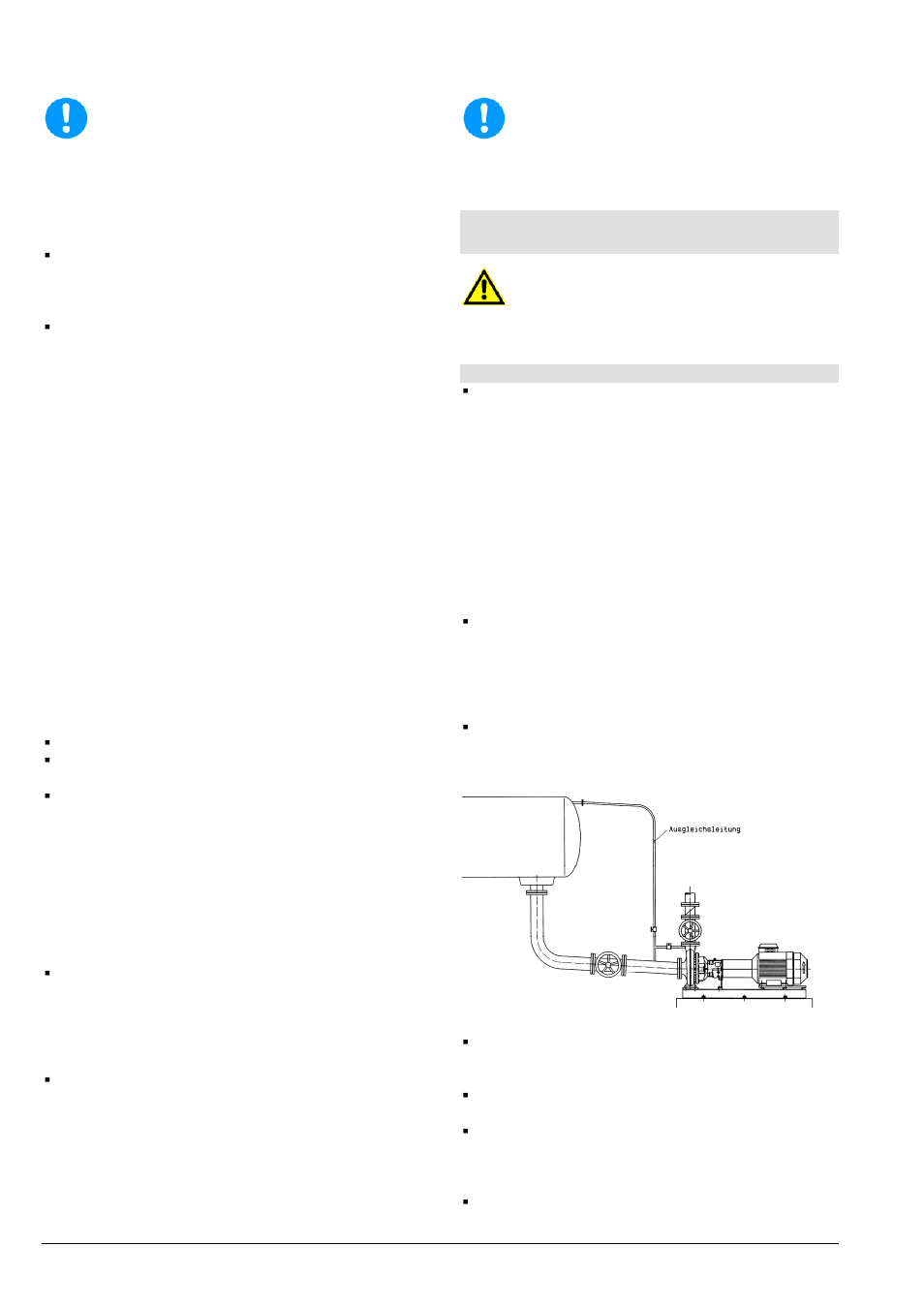 Baureihe l, ln, Einbau-, betriebs- und wartungsanleitung, 2 anschluss der rohrleitungen an die pumpe | Xylem LN User Manual | Page 14 / 72