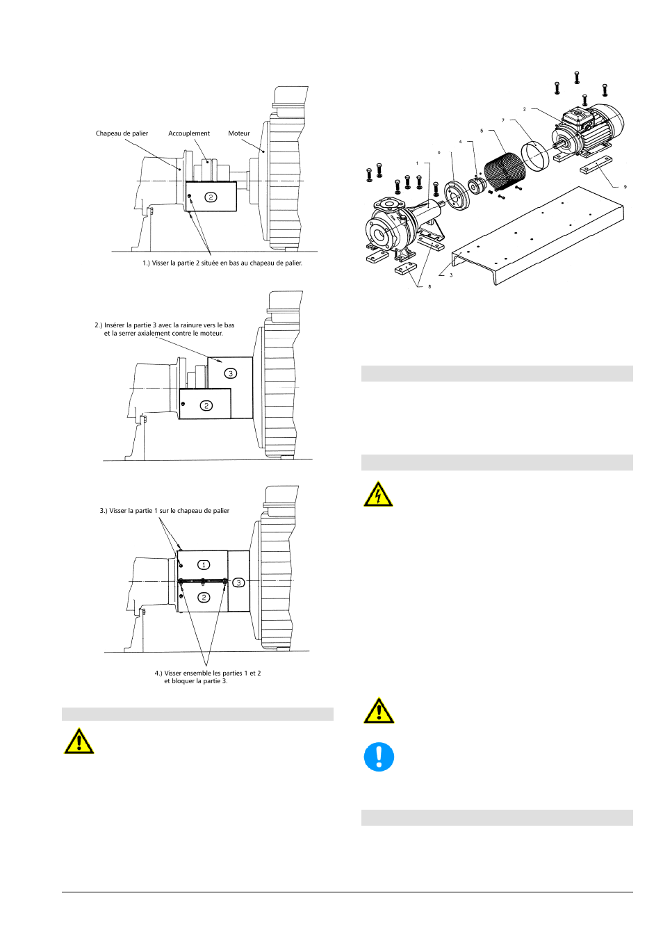 Série l, ln, 4 entraînement, 5 raccordement électrique | 6 contrôle final | Xylem LN User Manual | Page 37 / 72