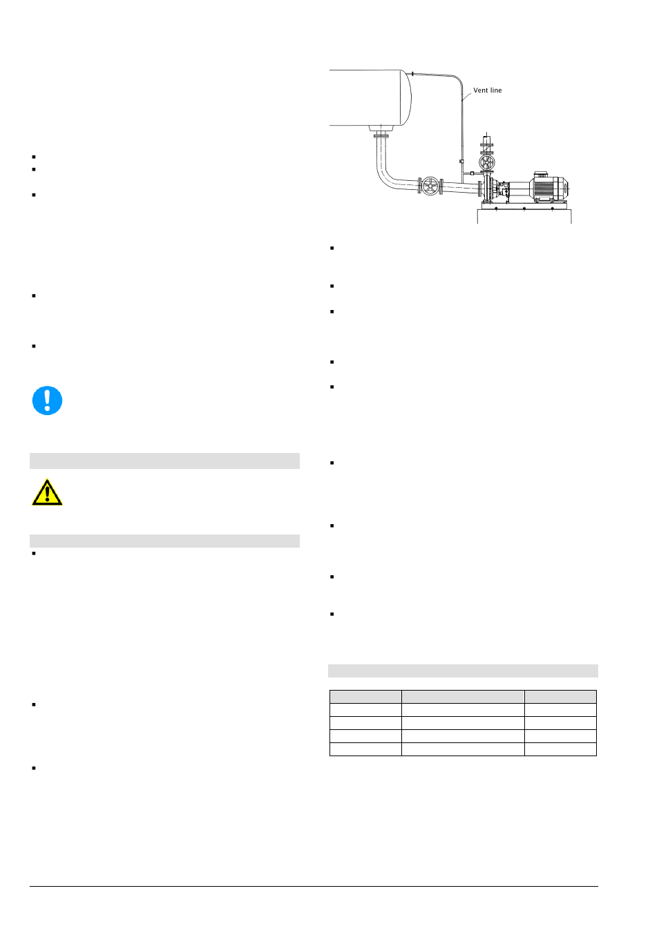 Model l, ln, 2 connection of pipings to the pump | Xylem LN User Manual | Page 54 / 72