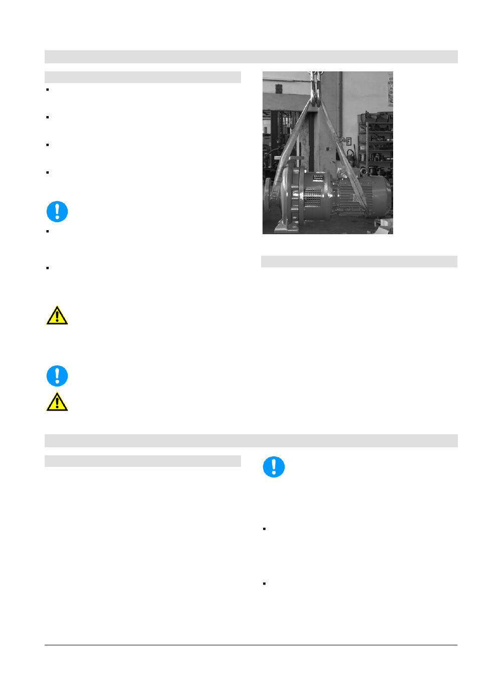 Baureihe lm, lmn, Transport, handhabung, zwischenlagerung, Aufstellung / einbau | Einbau-, betriebs- und wartungsanleitung, 1 transport, handhabung, 2 zwischenlagerung / konservierung, 1 aufstellung des aggregates | Xylem LMN User Manual | Page 13 / 68