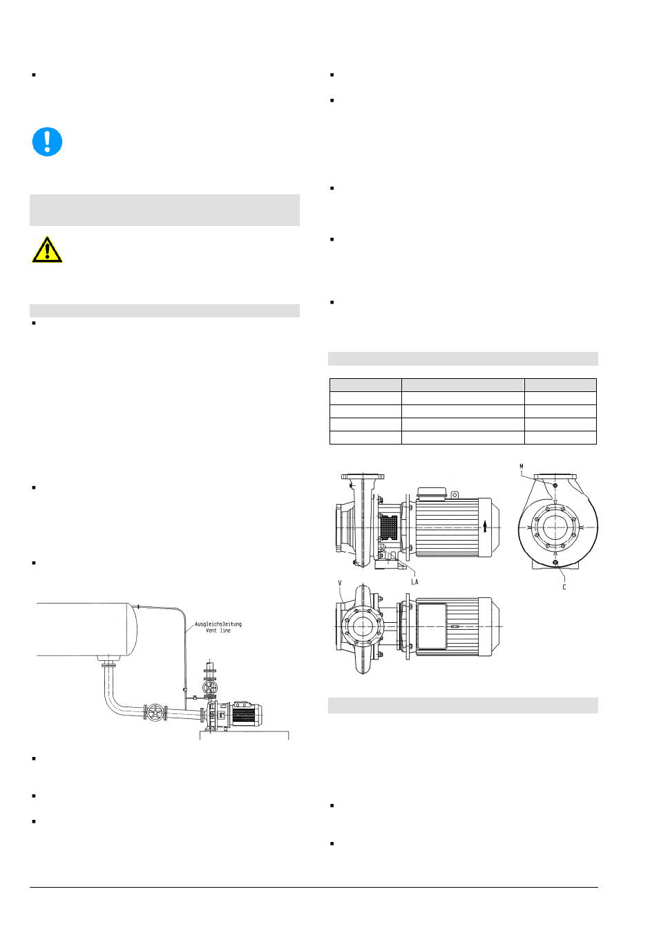 Baureihe lm, lmn, Einbau-, betriebs- und wartungsanleitung, 2 anschluss der rohrleitungen an die pumpe | 3 antrieb | Xylem LMN User Manual | Page 14 / 68