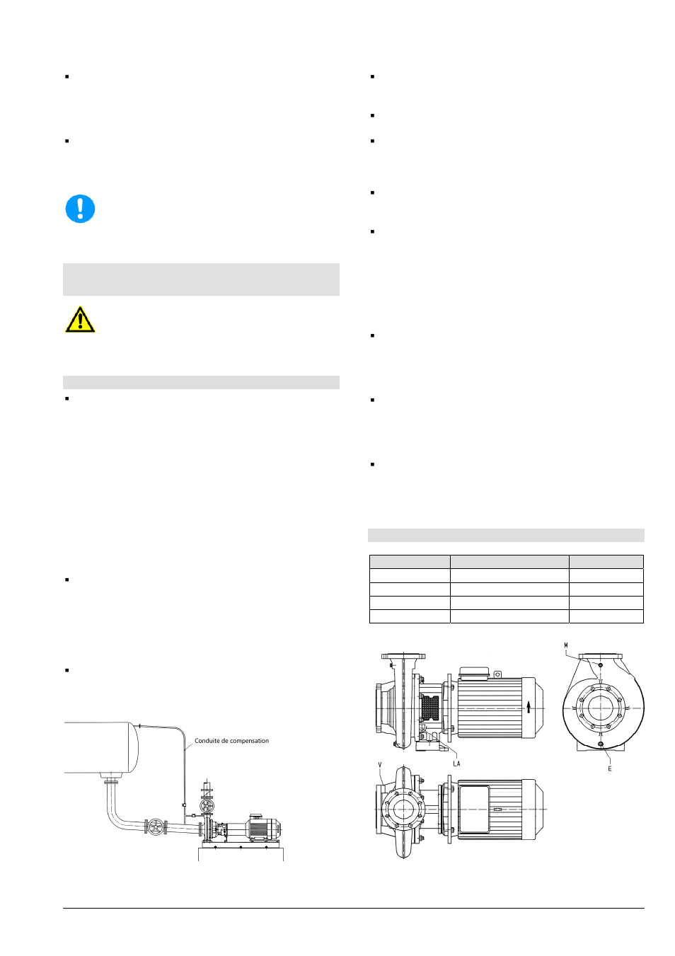 Série lm, lmn, 2 raccordement des conduites à la pompe | Xylem LMN User Manual | Page 31 / 68