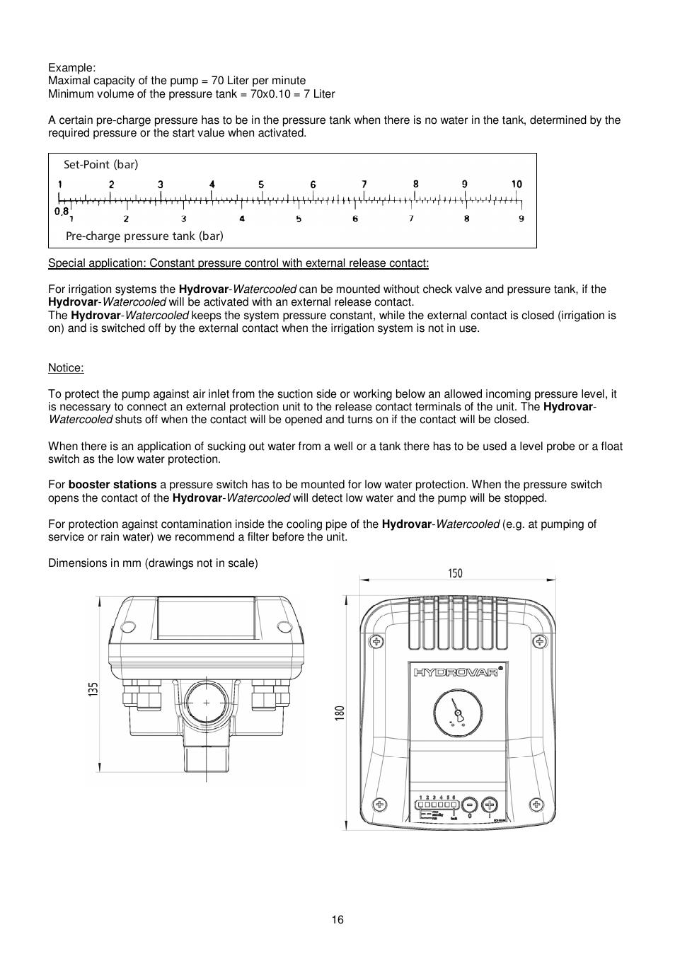Xylem HYDROVAR WATERCOOLED User Manual | Page 16 / 68