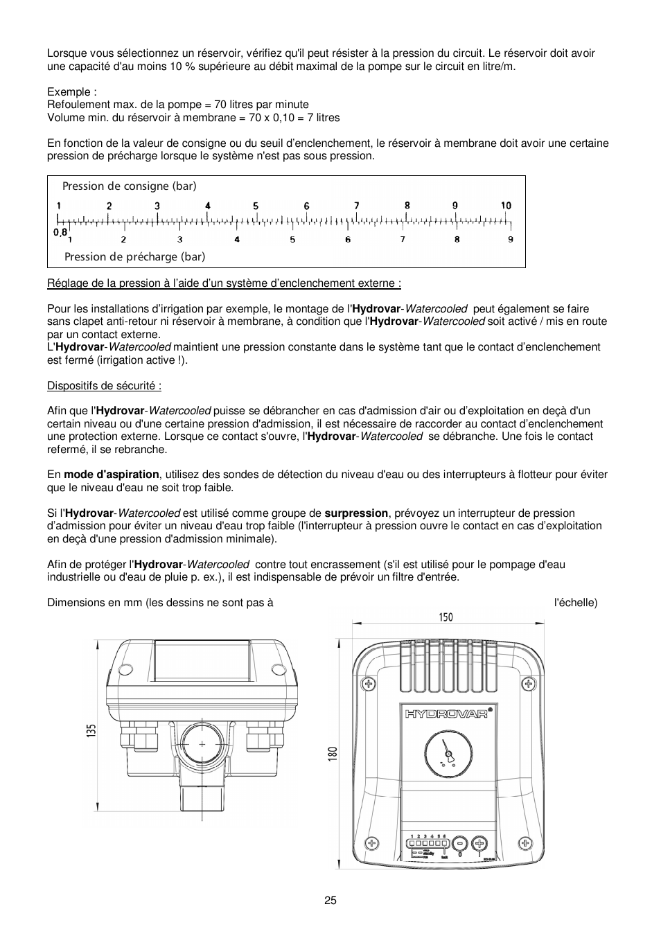 Xylem HYDROVAR WATERCOOLED User Manual | Page 25 / 68
