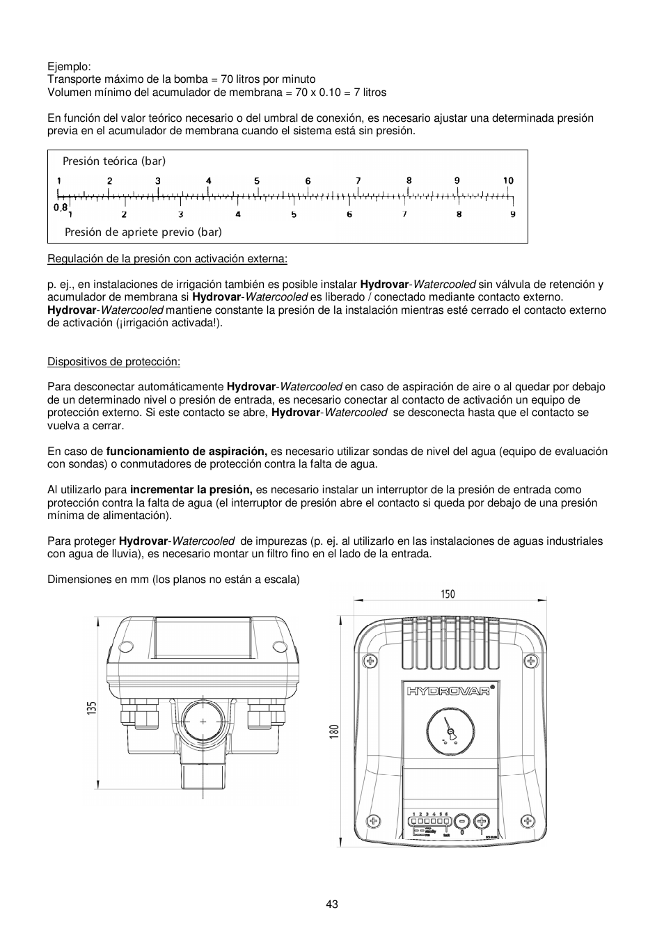 Xylem HYDROVAR WATERCOOLED User Manual | Page 43 / 68
