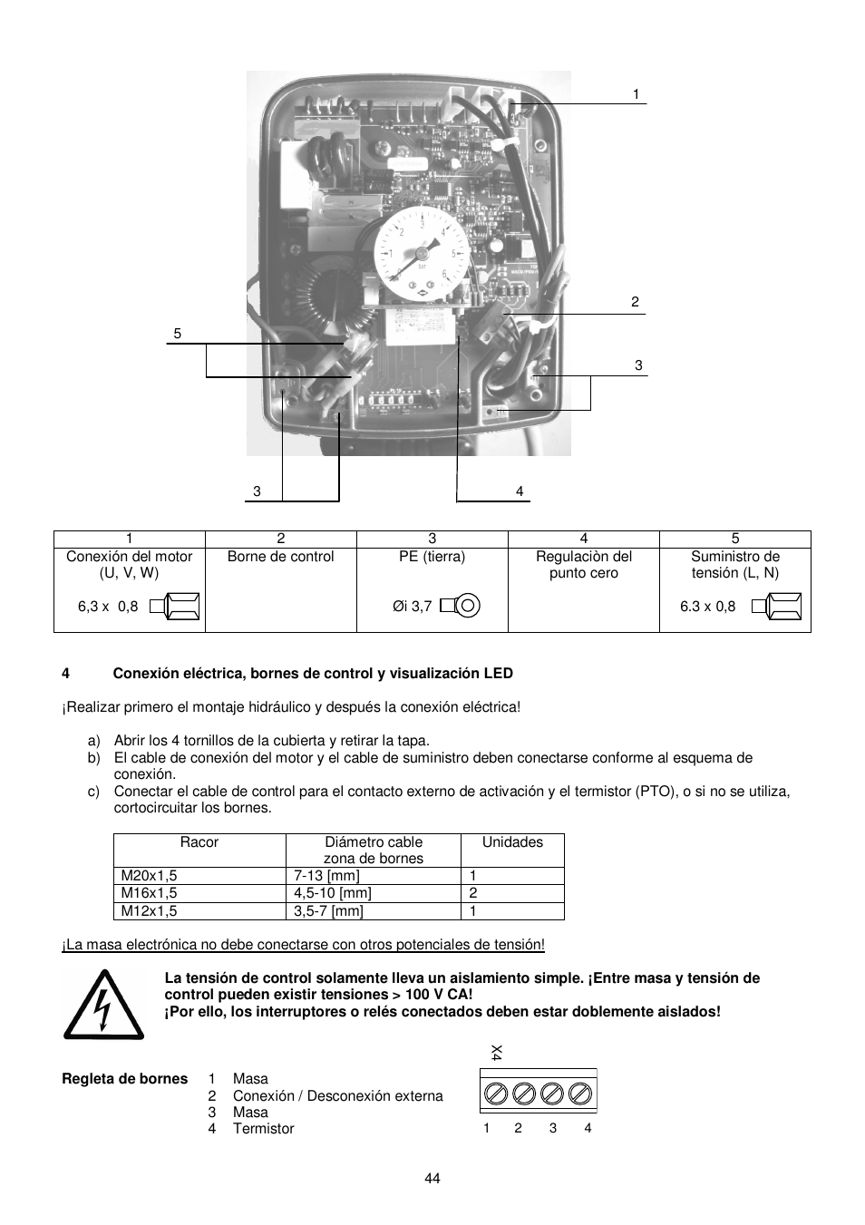 Xylem HYDROVAR WATERCOOLED User Manual | Page 44 / 68