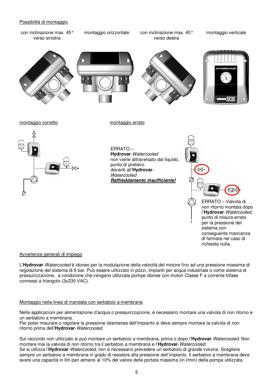 Xylem HYDROVAR WATERCOOLED User Manual | Page 5 / 68