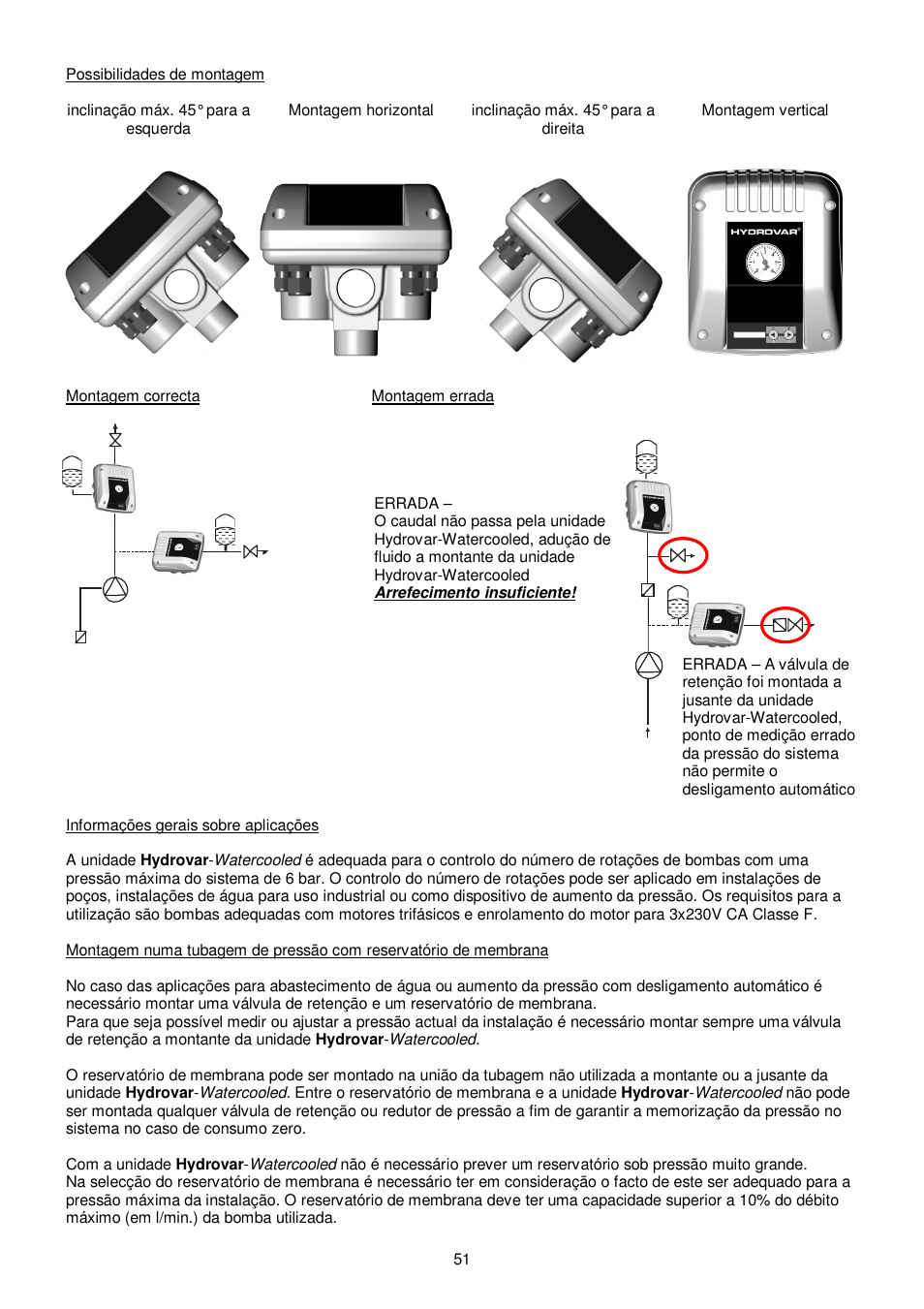 Xylem HYDROVAR WATERCOOLED User Manual | Page 51 / 68