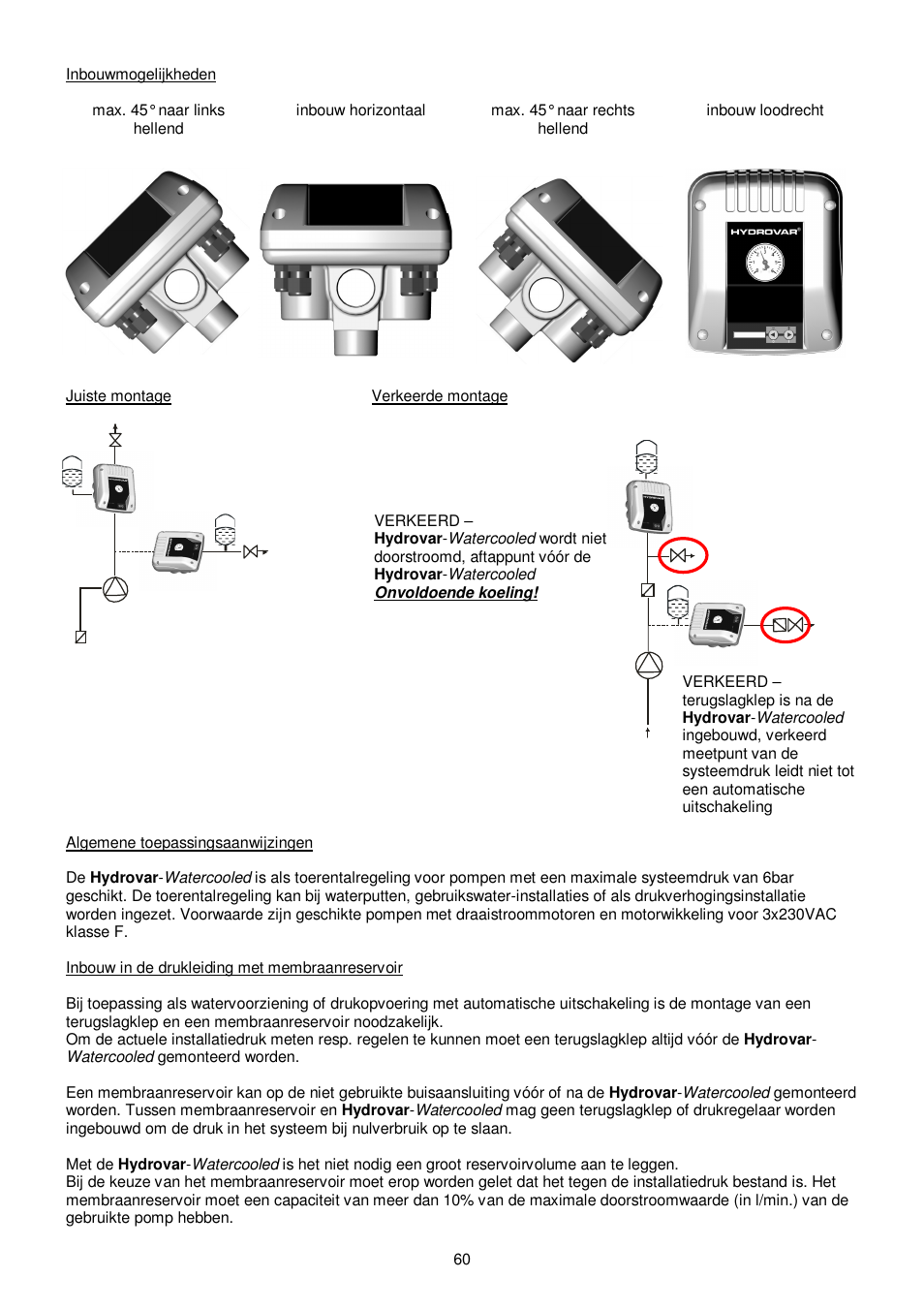 Xylem HYDROVAR WATERCOOLED User Manual | Page 60 / 68