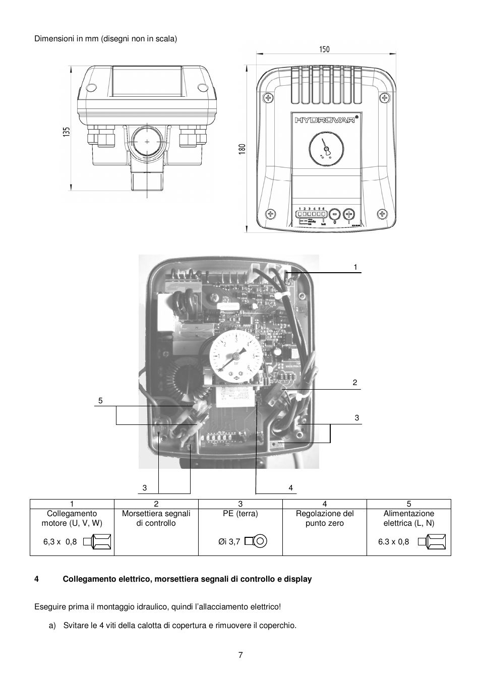 Xylem HYDROVAR WATERCOOLED User Manual | Page 7 / 68