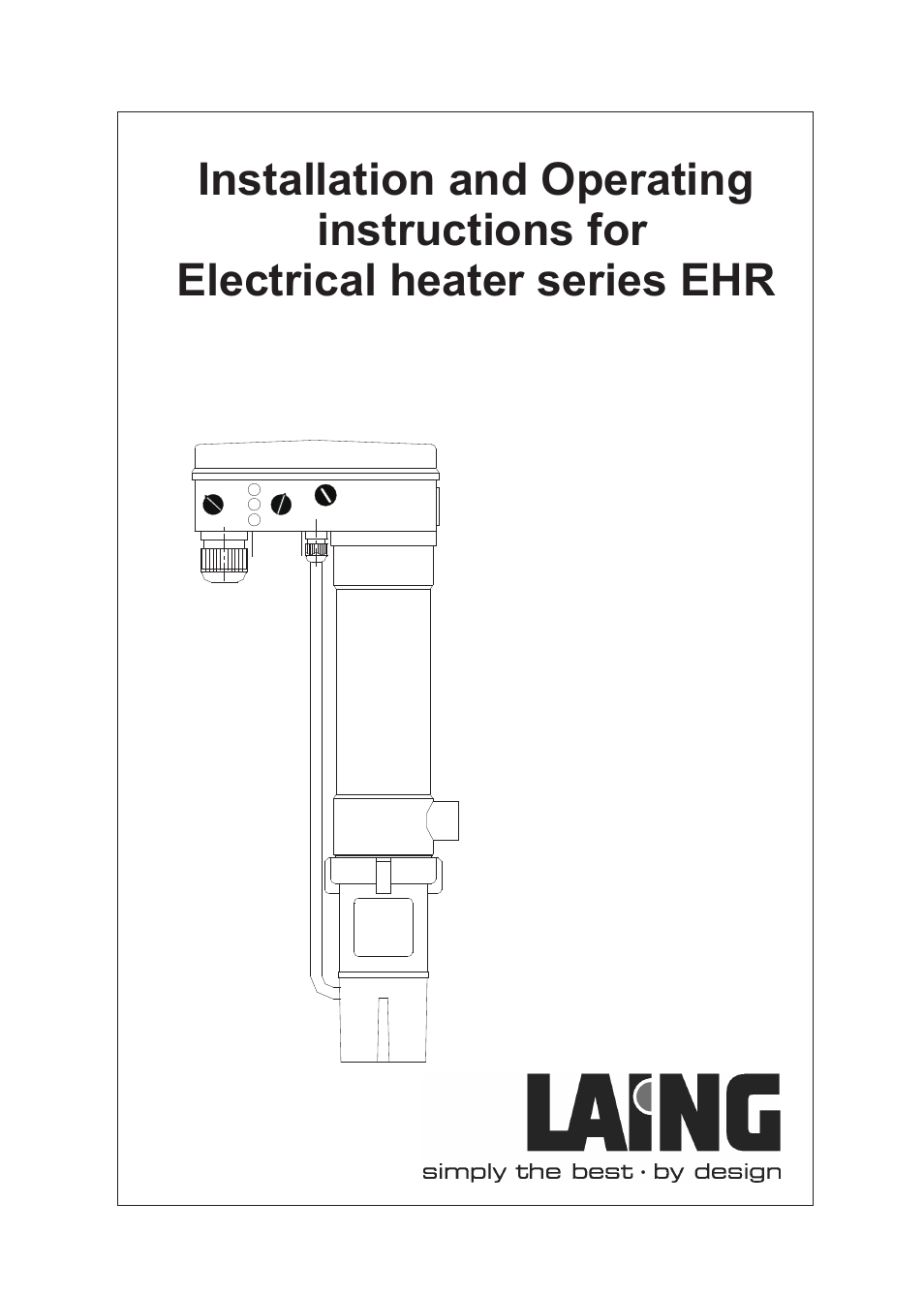 Xylem EHR IM Electrical heater series EHR (obsolete) User Manual | 12 pages