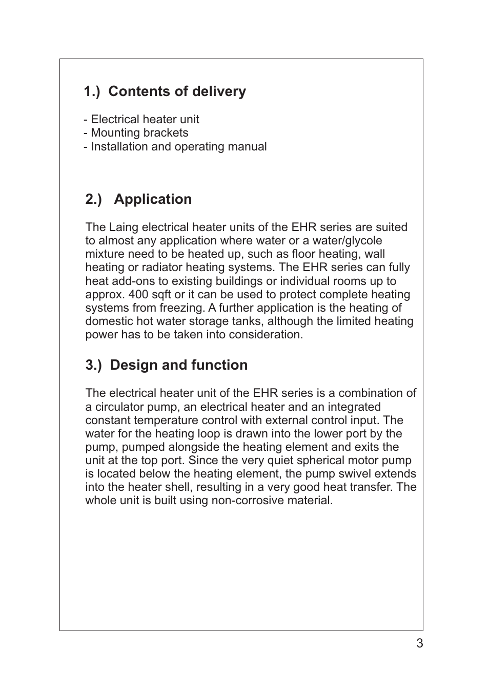 Xylem EHR IM Electrical heater series EHR (obsolete) User Manual | Page 3 / 12