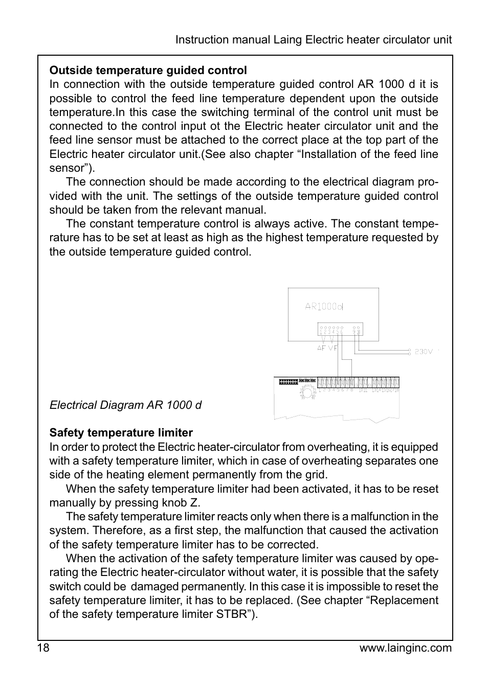 Xylem EPR IM Electric heater-circulator unit EPR (obsolete) User Manual | Page 18 / 36