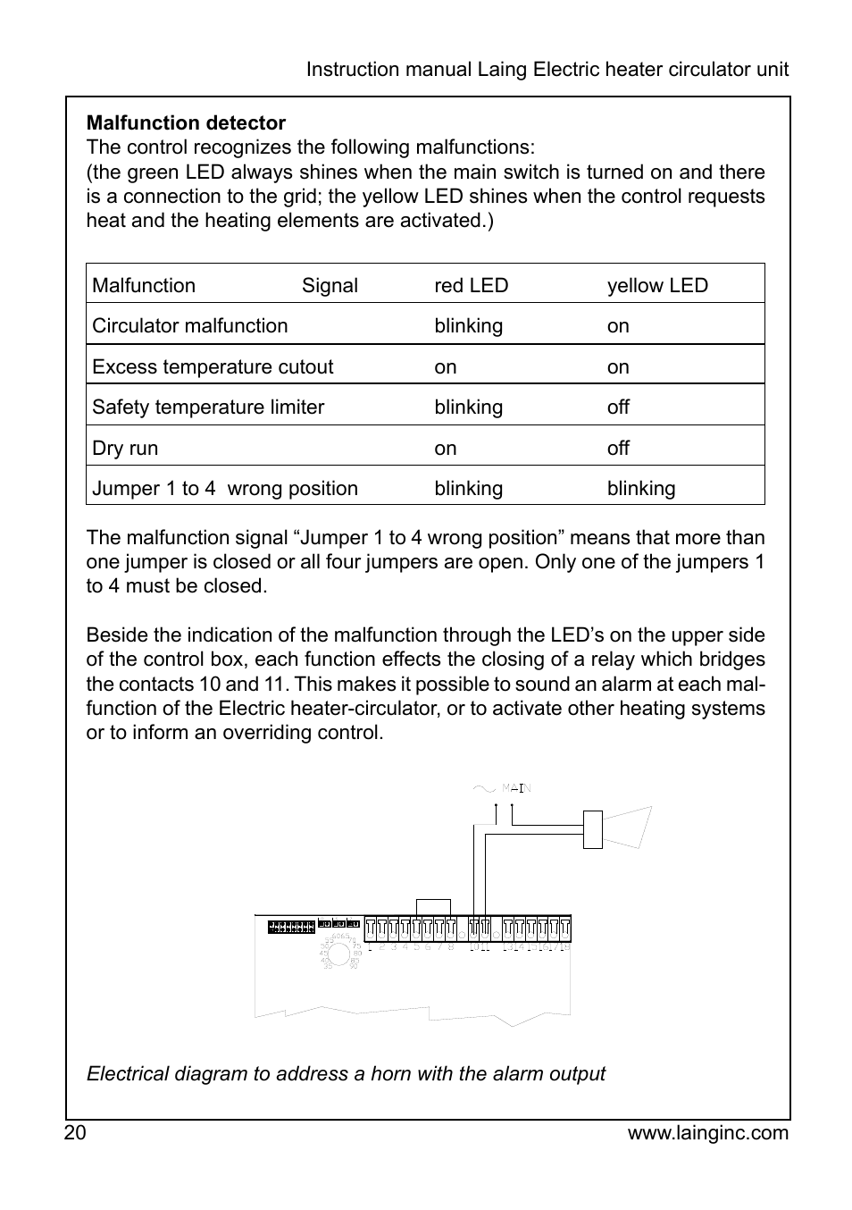 Xylem EPR IM Electric heater-circulator unit EPR (obsolete) User Manual | Page 20 / 36