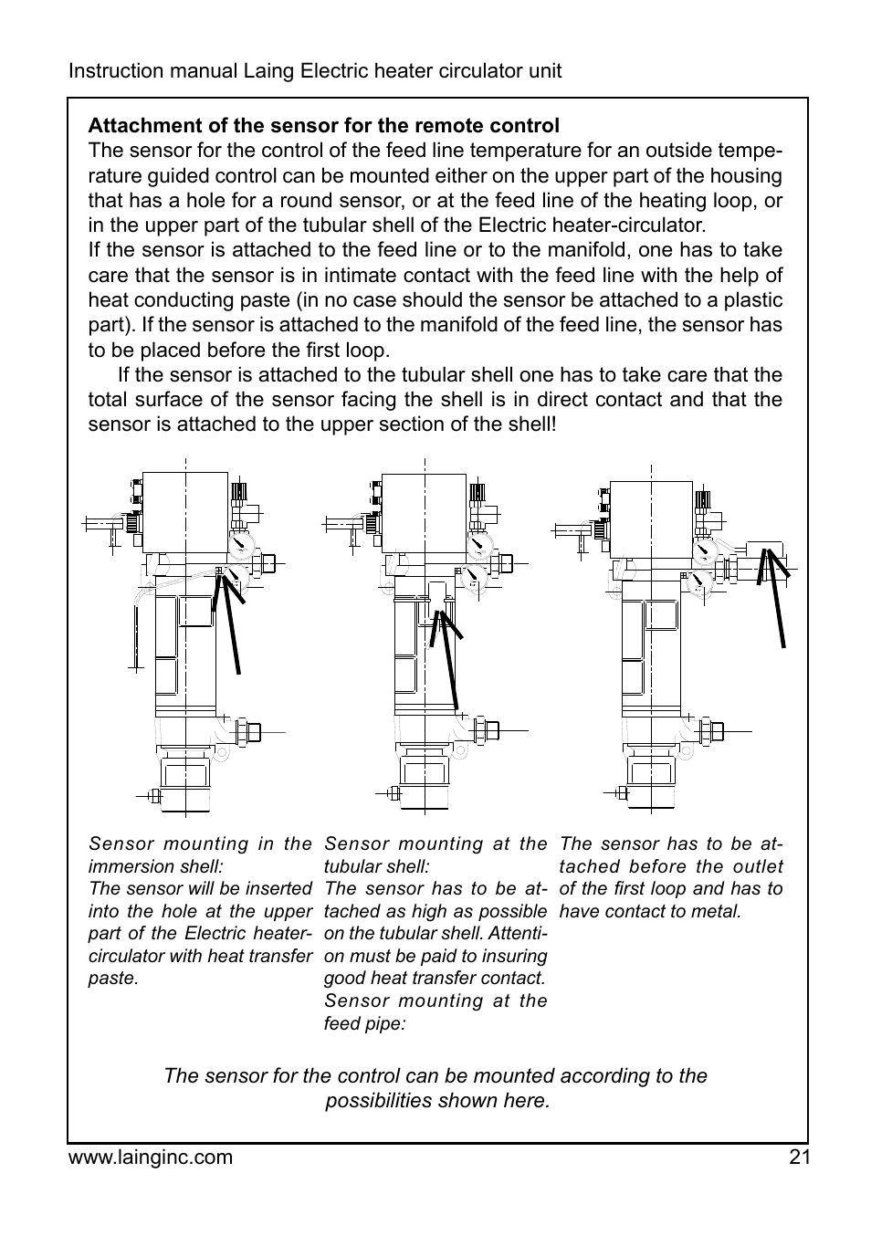 Xylem EPR IM Electric heater-circulator unit EPR (obsolete) User Manual | Page 21 / 36