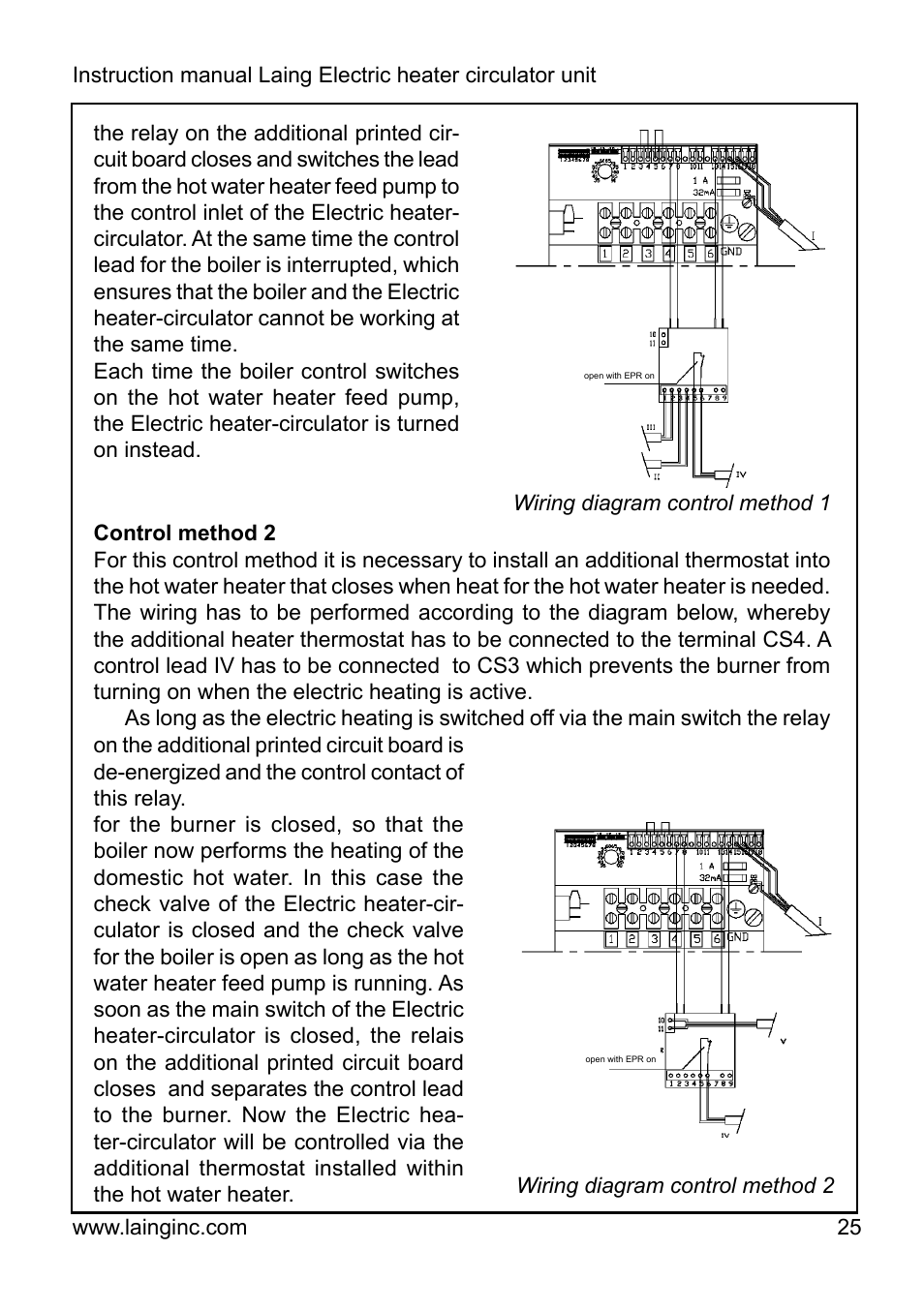 Xylem EPR IM Electric heater-circulator unit EPR (obsolete) User Manual | Page 25 / 36