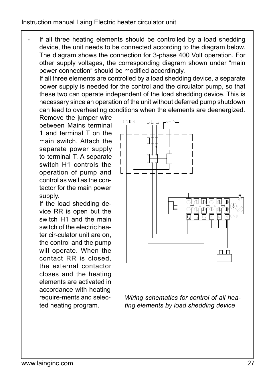 Xylem EPR IM Electric heater-circulator unit EPR (obsolete) User Manual | Page 27 / 36