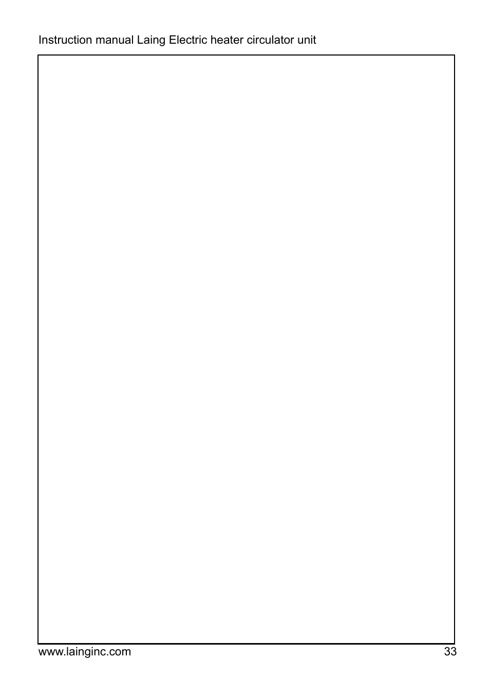 Xylem EPR IM Electric heater-circulator unit EPR (obsolete) User Manual | Page 33 / 36