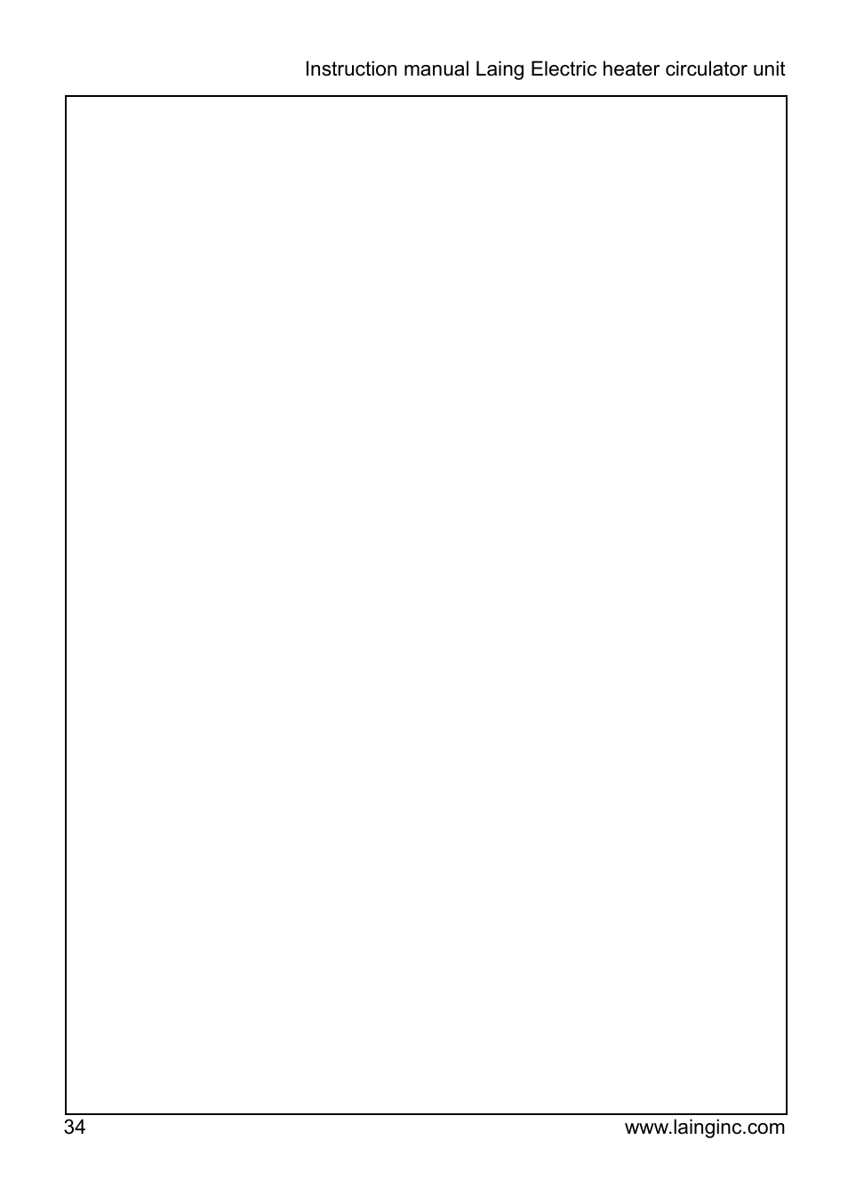 Xylem EPR IM Electric heater-circulator unit EPR (obsolete) User Manual | Page 34 / 36