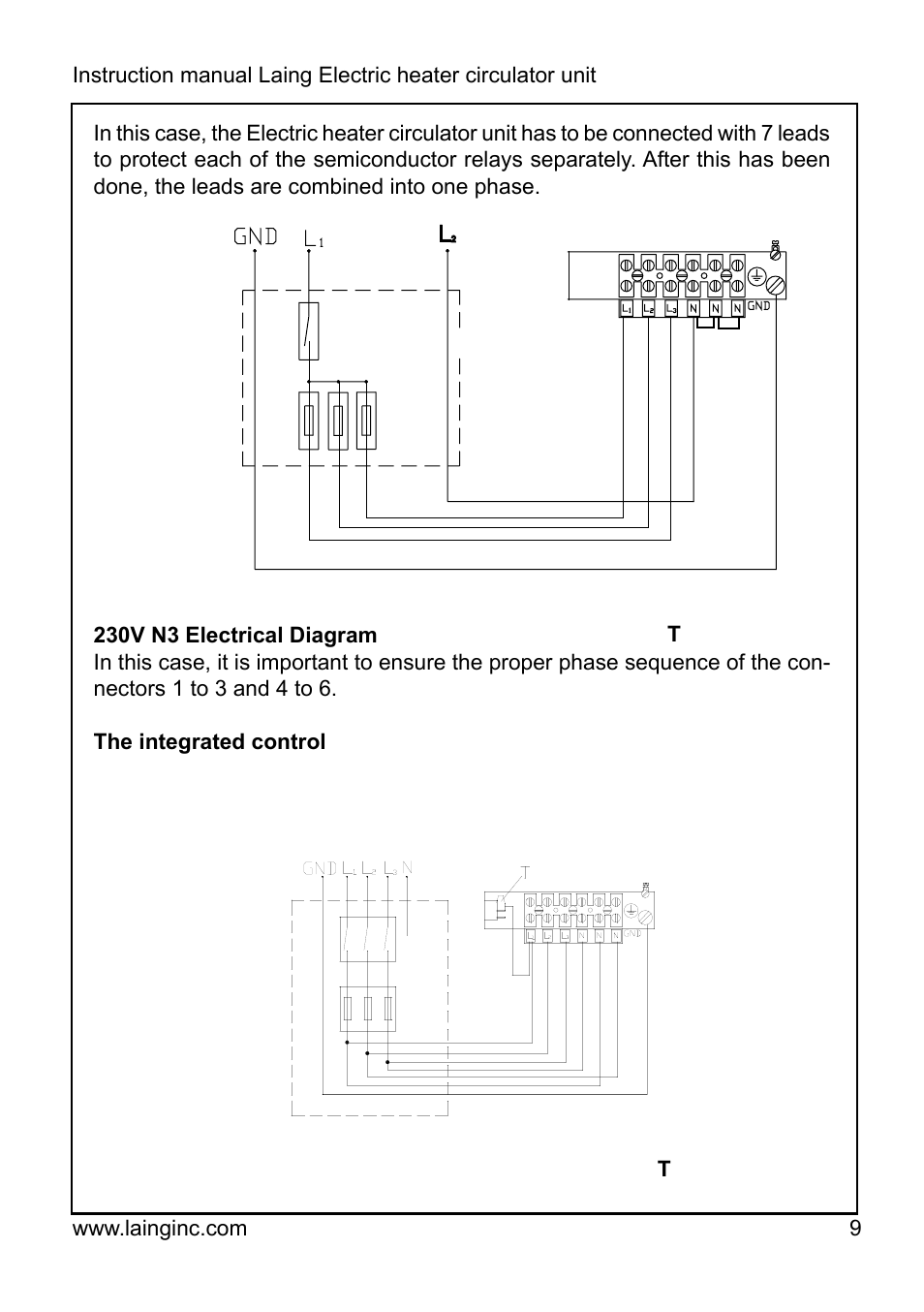 Xylem EPR IM Electric heater-circulator unit EPR (obsolete) User Manual | Page 9 / 36