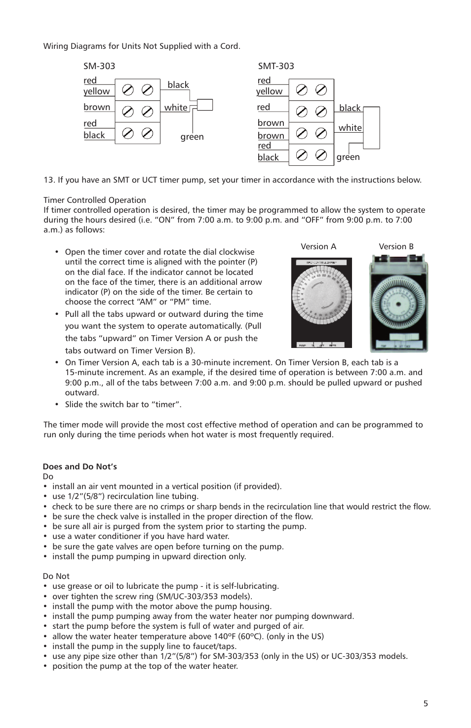 Xylem IM 16 Seal-less Centrifugal Canned Motor Pumps For Instant Hot Water Recirculating System (obsolete) User Manual | Page 5 / 8