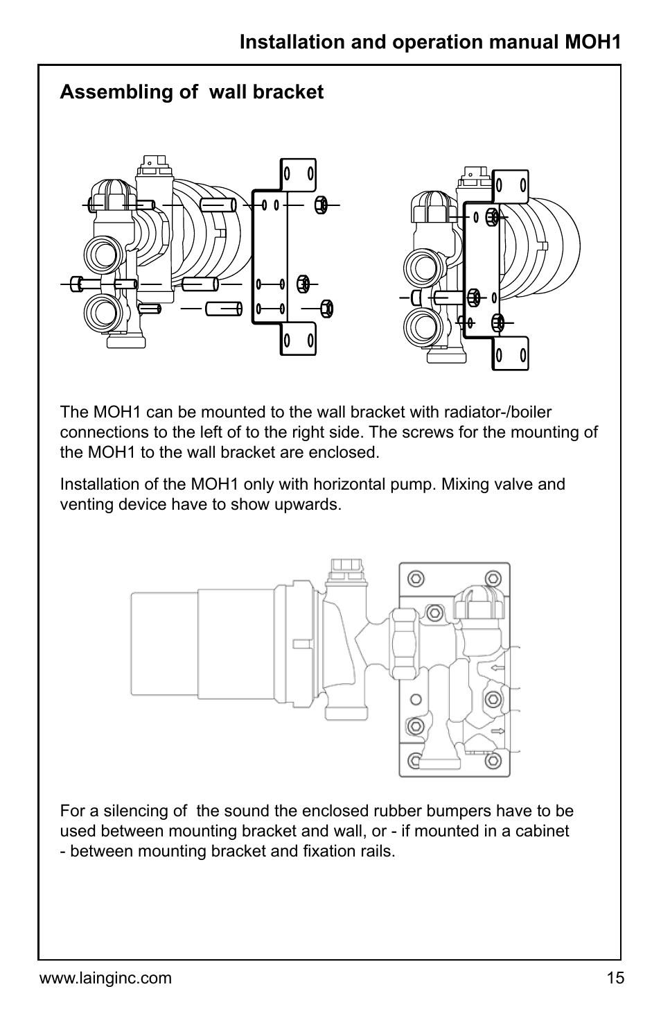 Xylem MOH1 Single or dual zone mixing module (obsolete) User Manual | Page 15 / 24